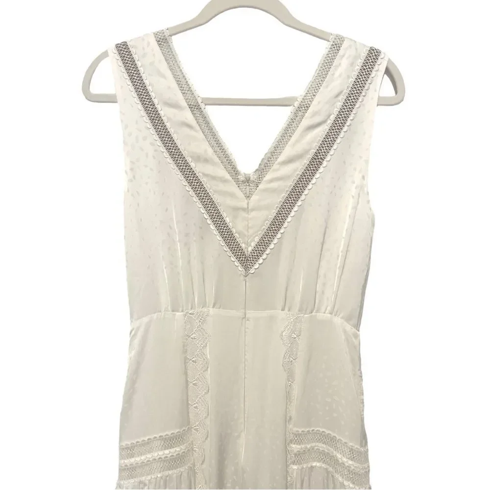 Self portrait white vintage look maxi dress - Picture 10 of 12